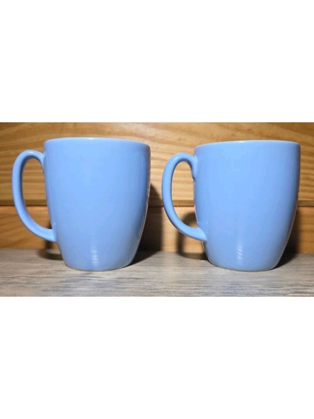 Set of 2 Corelle Mugs Stoneware Light Blue Coffee Cups